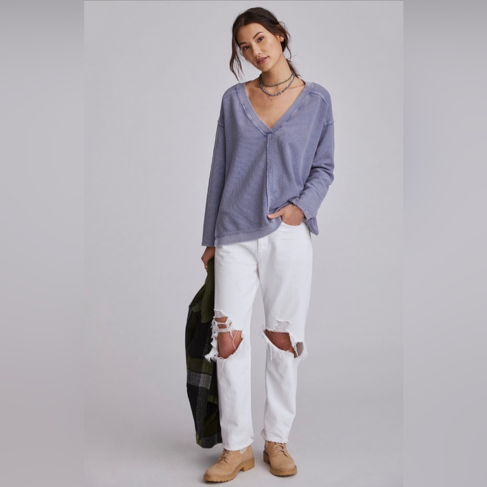 Pilcro Textured V-Neck Top XS